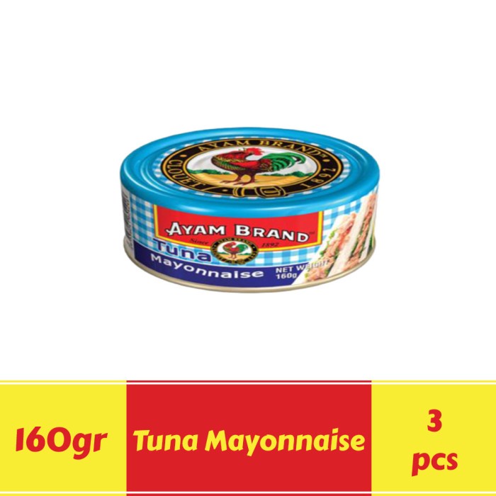 

IKAN TUNA KALENG MAYONAISE AYAM BRAND 160GR ISI 3PCS