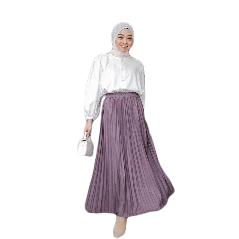 Rok Plisket Hyget Wanita Jumbo Rk01