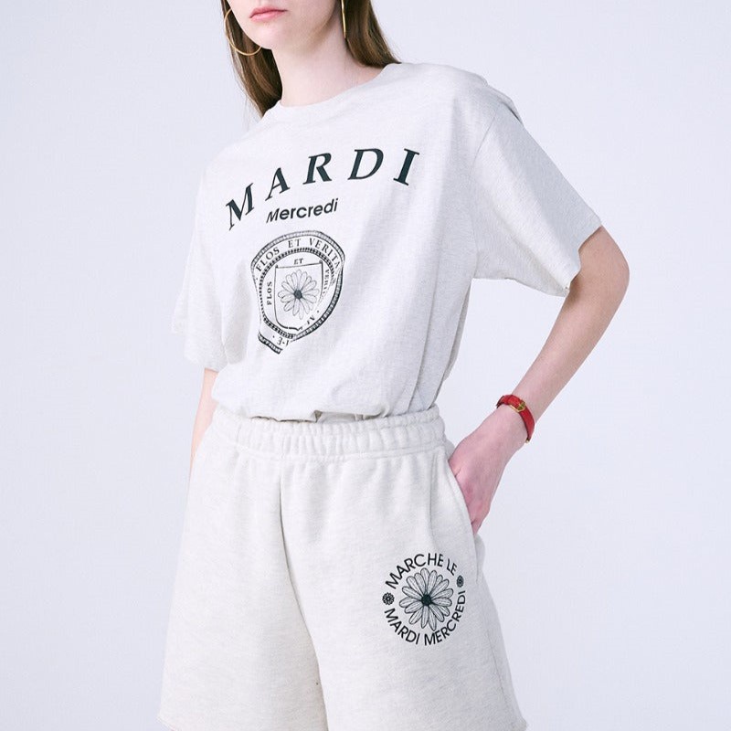 Mardi Univ Tee Oatmeal / Black