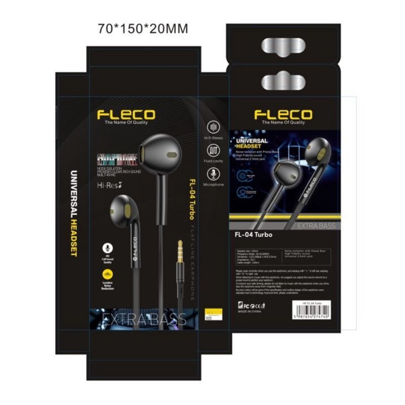 Headset Fleco FL-04 Turbo Bass Hansfree Handsfree Fleco FL-04 Bass Earphone Fleco FL04 Turbo Bass Original BY SMOLL