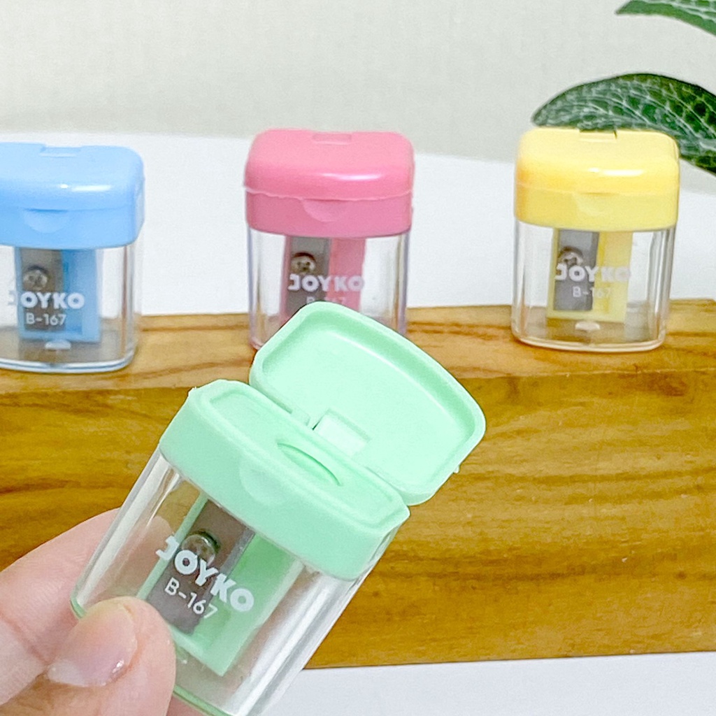 

TERBARU TERMURAH!!! Rautan JOYKO ORIGINAL B-167 / Serutan Pensil / Pencil Sharpener Japan Pastel Color Lilac Pink Tosca Blue Alat Tulis Kantor Anak Harga Grosir Ready COD