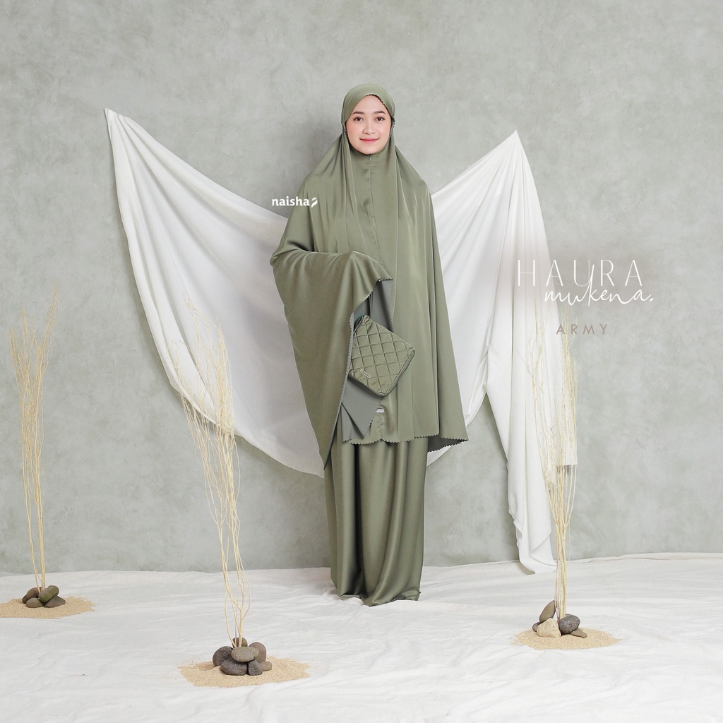 Haura Mukena - Giter Store - Mukena Silk Premium 2in1 by Naisha