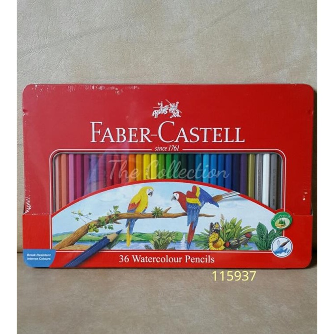 

ATK0285FC 36 warna Kaleng Watercolour Pencils 115937 Tin Case Faber