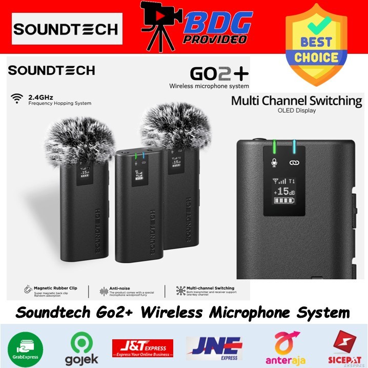 SOUNDTECH GO2+ Wireless Microphone/MIC WIRELESS HP/KAMERA/LAPTOP
