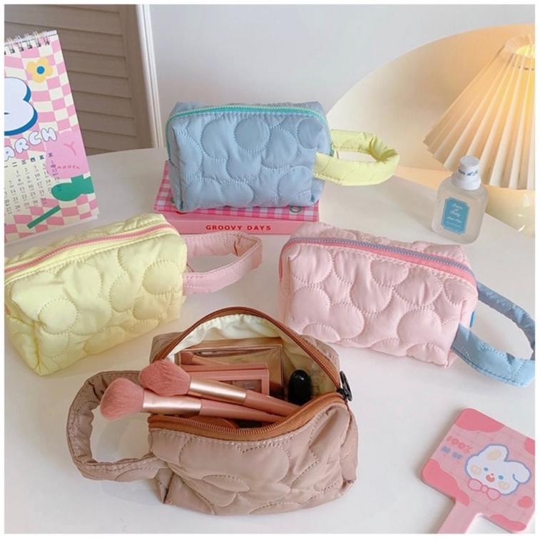 

7VHVU KENSHO Kotak Pensil Sleting Motif Bunga Flower Handle Pastel / Pouch Makeup Aesthetic / Tas Aksesoris Wanita Lucu Import / Zipper / Flowers →Diskon Promo