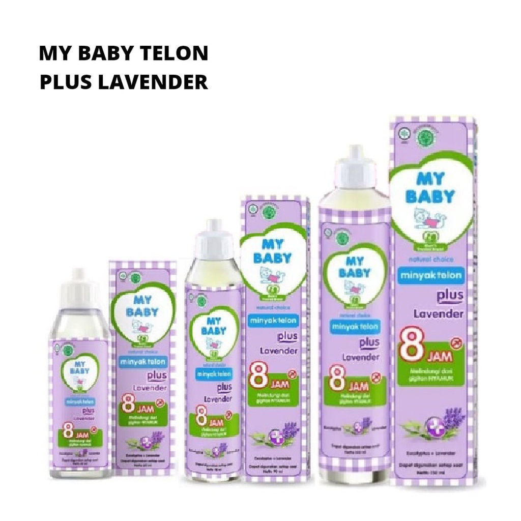 My Baby Minyak Telon Plus ORIGINAL Hijau  &amp; Lavender Mybaby (150ml / 145ml - 90ml / 85ml - 60ml / 55ml ) Peut Kembung Gigitan nyamuk