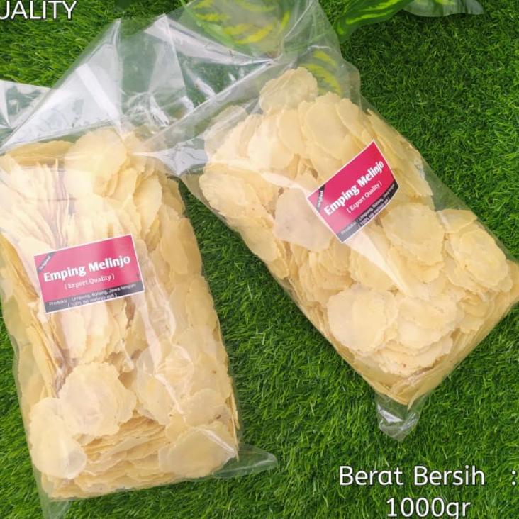 

[ SALE ] Emping Melinjo Mentah 1kg super tipis Asli Khas Limpung
