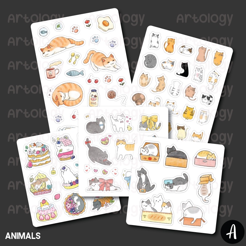 

Sticker Set Cat Pet Peliharaan Lucu Imut Cute Chibi DIY Jurnal Planner Kucing Anabul Kelinci Animal Rabbit Koper Bullet Journal Bujo Aesthetic