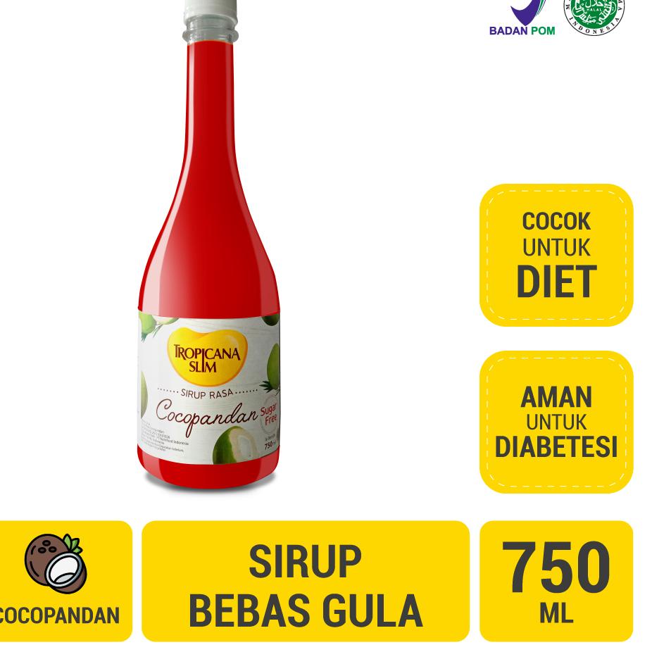 

✾SUPER DISKON♥ Tropicana Slim Sirup Cocopandan 750ml - Syrup Bebas Gula