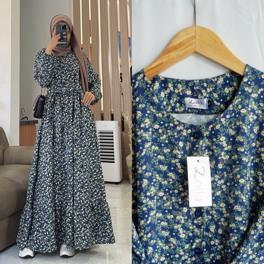 MELATI dress by ZALFA OUTFIT / Gamis motif bunga