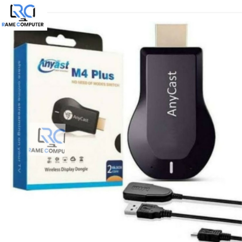 M4 PLUS AnyCast Hdmi Dongle WIRELESS / Wifi DISPLAY mirroring layar hp / laptop / proyektor / tv