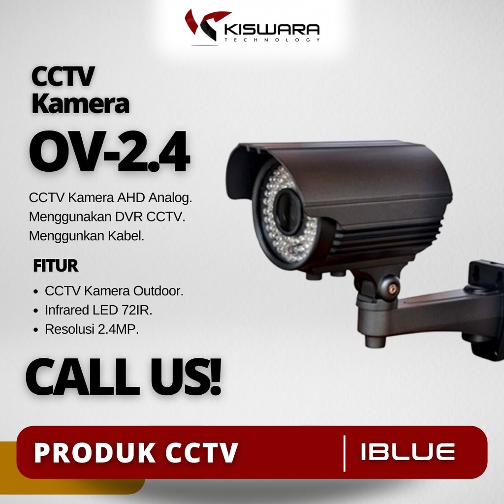 iBlue Kamera CCTV Outdoor AHD OV 2.4MP 1080P/960H 72IR - 2LIA90EAD200S