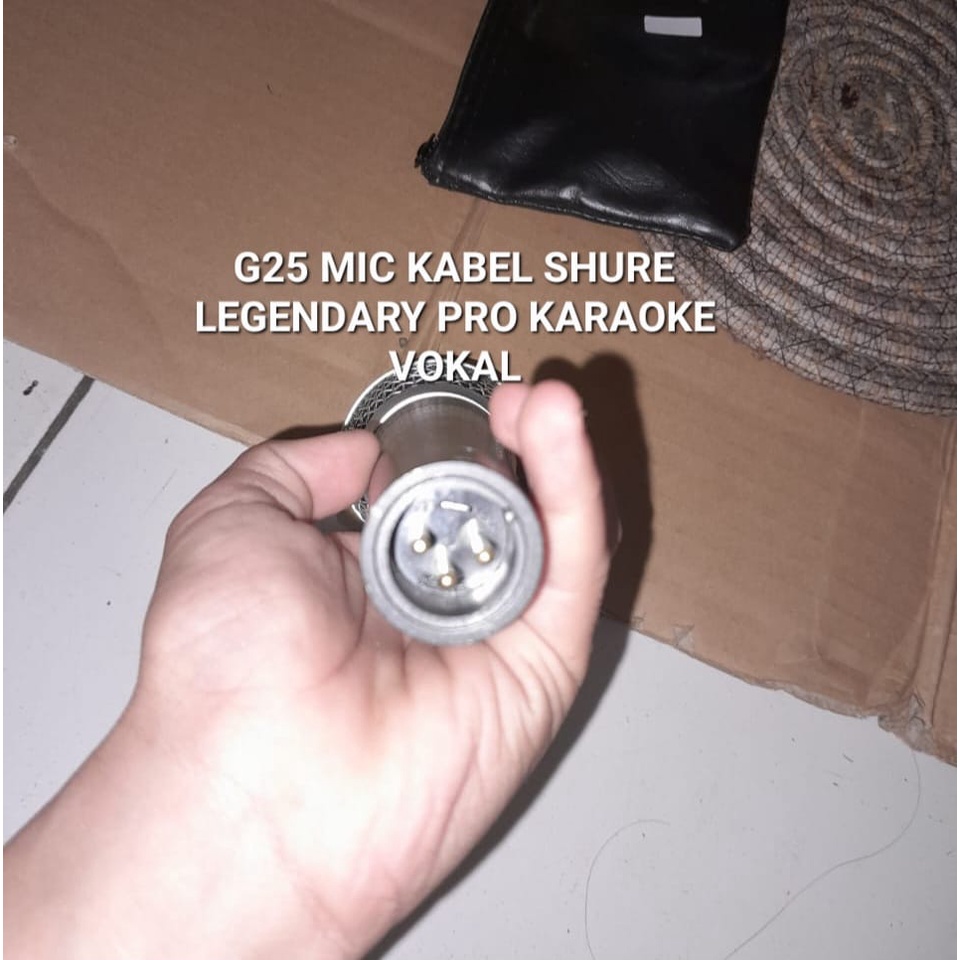 G25 MIC KABEL SHURE FULL BESI LEGENDARY DYNAMIC MIKROPON MIK MICROPHONE MIKROPHONE CABLE KARAOKE VOKAL VOCAL AUDIO SOUND SISTEM PROFESIONAL PRO PENGERAS SUARA HIFI METAL SUARA MC PIDATO SEMINAR CERAMAH ACARA G25 mic kabel shure legendary dynamic Microphon