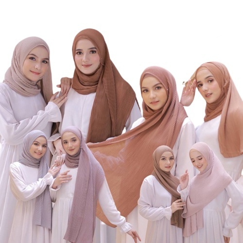 Jilbab Pashmina Plisket Polos Sr215