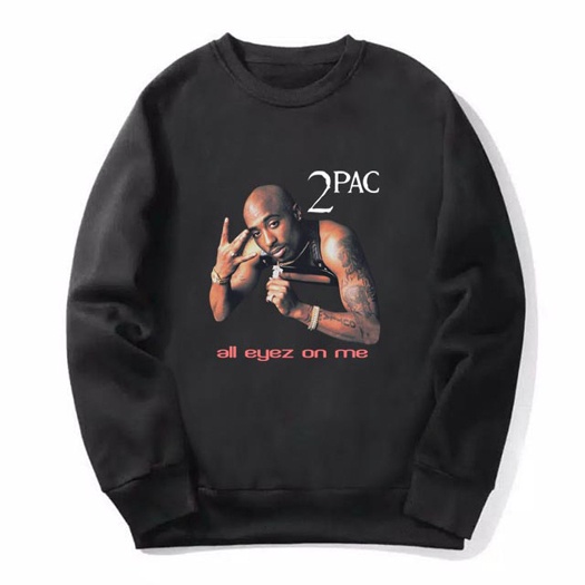 Sweater 2PAC All Eyes On Me Tupac Crewneck Premium Cotton Fleece Sweatshirt [Bisa COD]