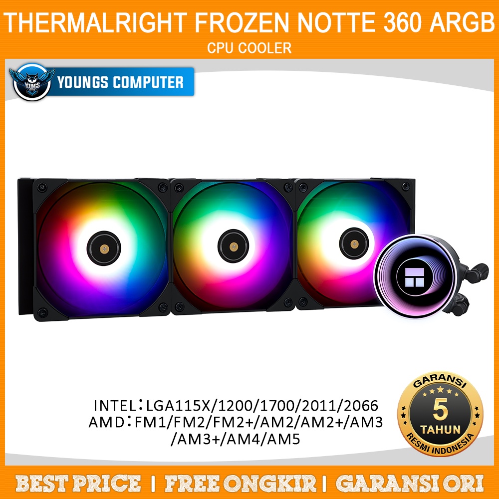 CPU COOLER THERMALRIGHT Frozen Notte 360 BLACK ARGB AIO Water Cooling