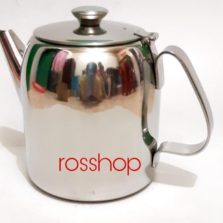 ֍ Tea Pot Stainless Oz 70 Kapasitas 2000 ml/Coffee Pot Jumbo Bahan Tebal/Teko  Ceret Teh ★