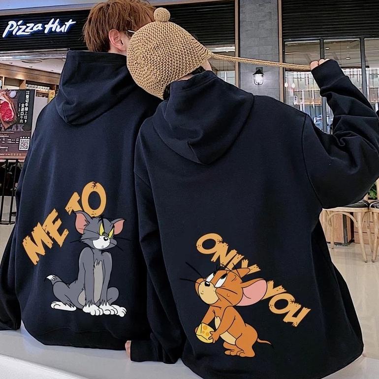 [ART. 0011] Jaket Sweater Hoodie COUPLE premium - SWEATER COUPLE motif|TOM&JERRY only you