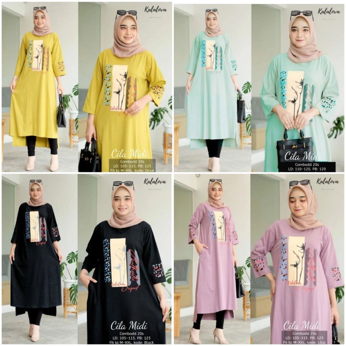 Tunik Lebaran nycta tunik kaos adem/tunik panjang wanita spandek adem/kaos muslim Kirim Hari ini Bis