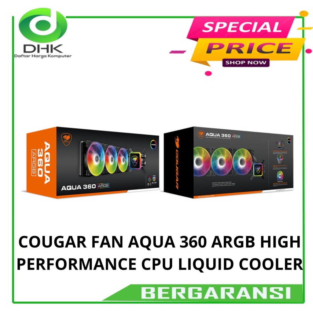 COUGAR FAN AQUA 360 ARGB HIGH PERFORMANCE CPU LIQUID COOLER