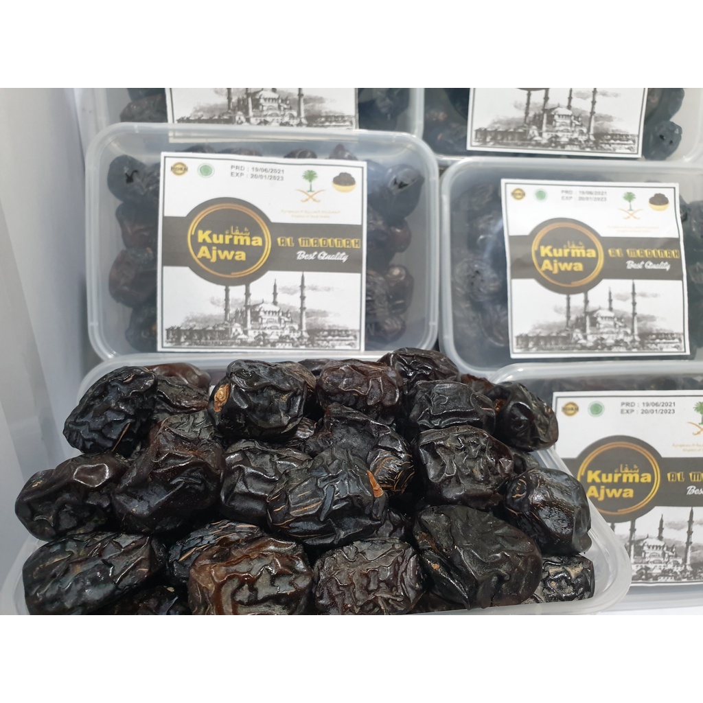 

Kurma Ajwa 1 Kg Super KEMASAN TOPLES Premium //AJWA | Kurma Nabi Asli Madinah - Best Quality