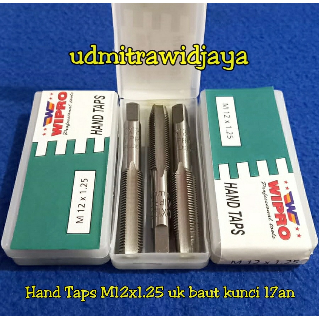 Hand Taps Handtab Handtap Handtaps Taps Handtap Wipro  alat pembuat ulir lubang baut ( Drat Halus ) m3 m4 m5 m6 m7 m8 m10 m12 m14 m16 m18 m20 m22 m24 m26 ALAT PEMBUAT DRAT HANDTAPS HAND TAPS TAPER PLUG BOTTOMING DRAT HALUS