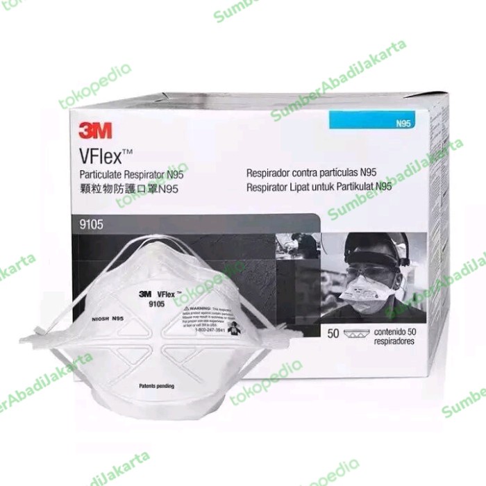 Terlaris Masker 9105 Vflex 3M