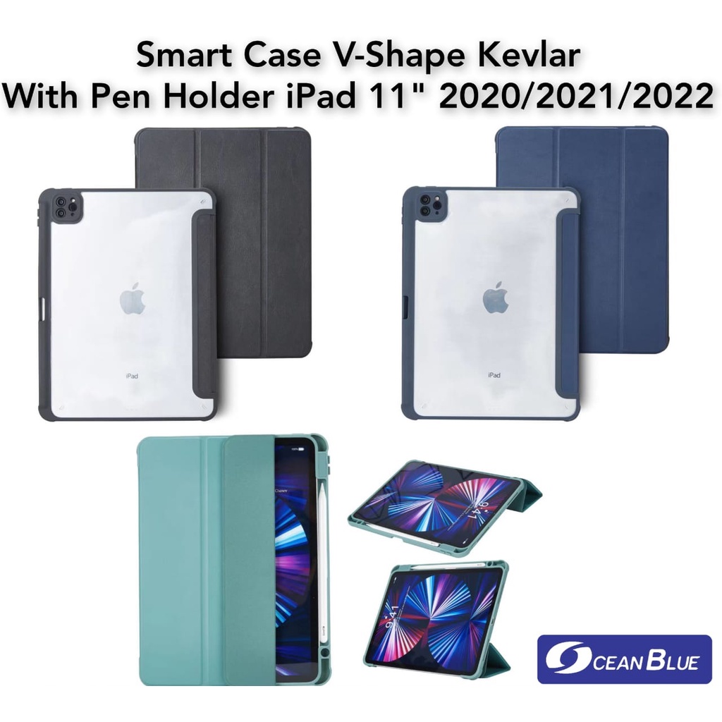 Smart Case iPad Pro 10.2 10.9 11 12.9 2022 11&quot; 2020 2021 2022 With Slot Pen Casing Flip Cover