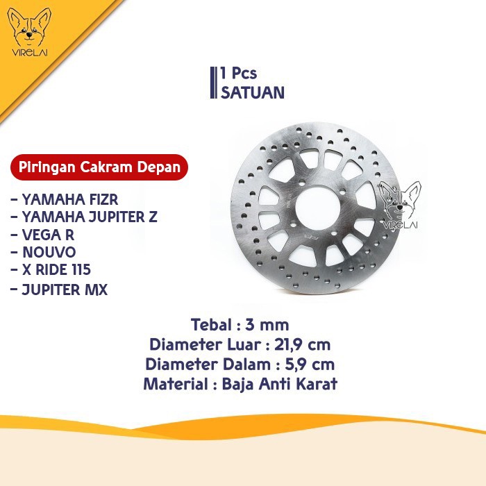 Piringan Cakram Fizr / Jupiter Z / Vega R / Nouvo / X Ride 115 / Jupiter MX [ISHIMA]