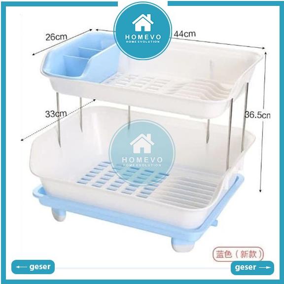 Termurah Tempat Piring Basah Rak Pengering Piring Plastik Rak Dapur Serbaguna New