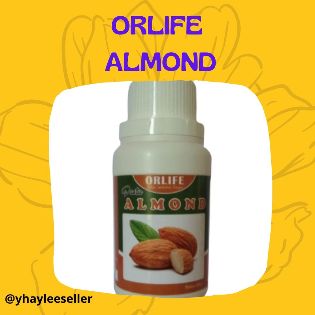 

✔✔ Perisa minuman Rasa ALMOND 100 Gram || orlife ALMOND || untuk minuman dan perasa makanan dll || orlife emang enakk bangett yaaaa