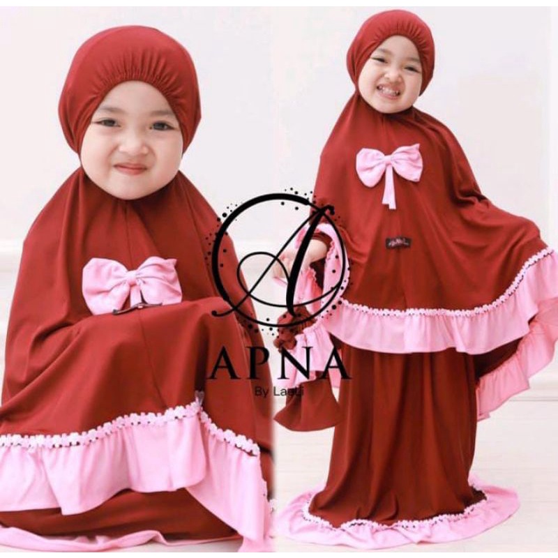 Mukena Anak Jersey Balon Apna