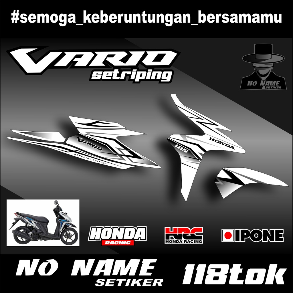 STIKER STRIPING VARIO TECHNO 125 FI 2014 (118tok) STRIPING STIKER LIST