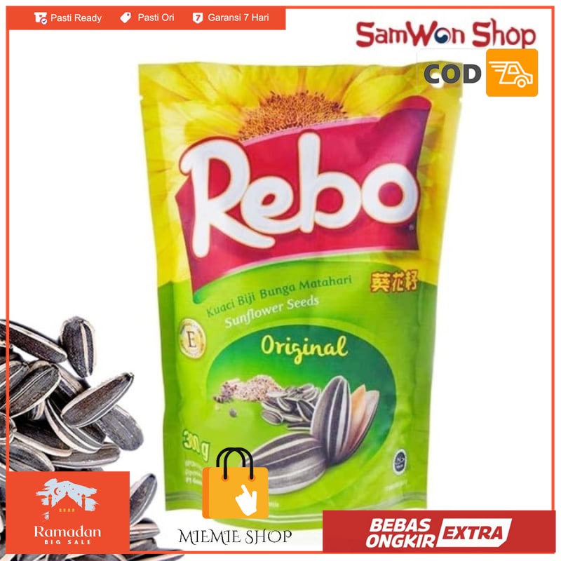 

KUACI REBO ORIGINAL 300gr - KUACI BIJI BUNGA MATAHARI