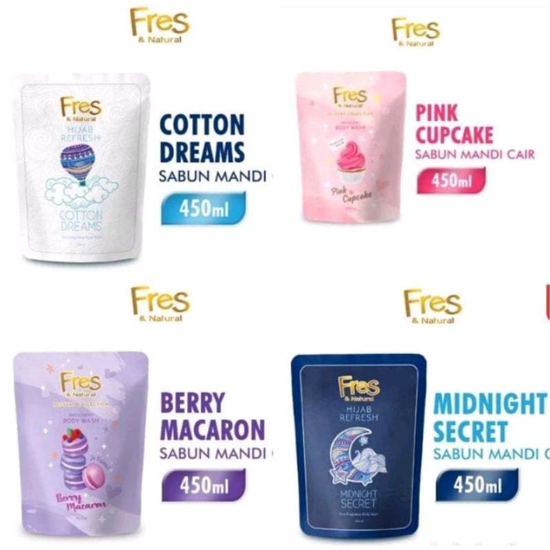 SABUN MANDI FRES & NATURAL CAIR 450ML BOTOL REFILL