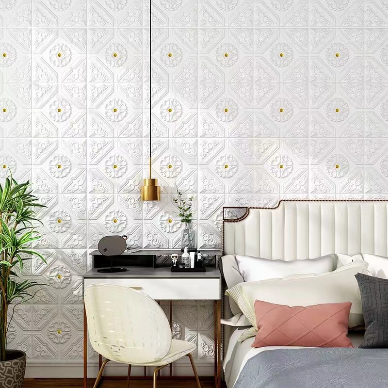 Wallpaper Dinding 3D Foam Motif Batik Wallsticker/ Wallfoam Sticker Tembok