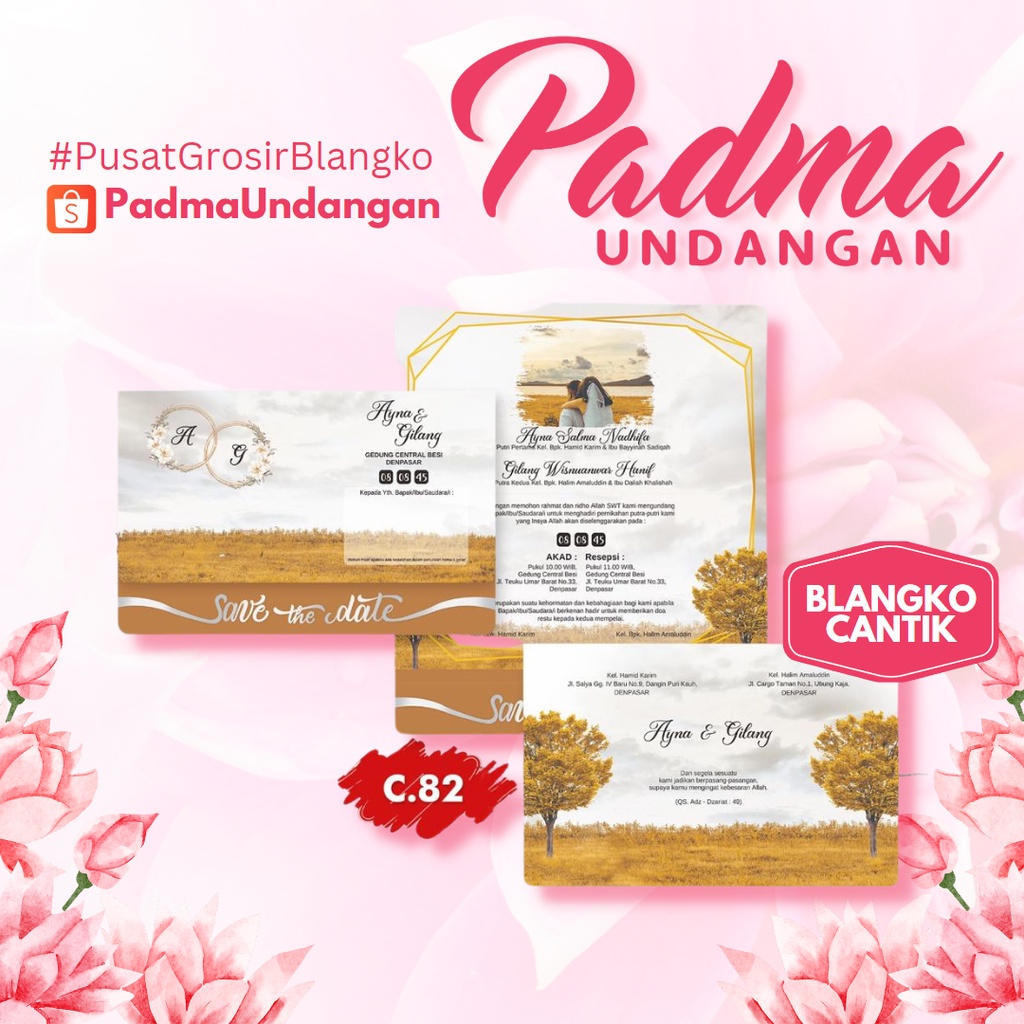Blangko Undangan Cantik 82 | PadmaUndangan