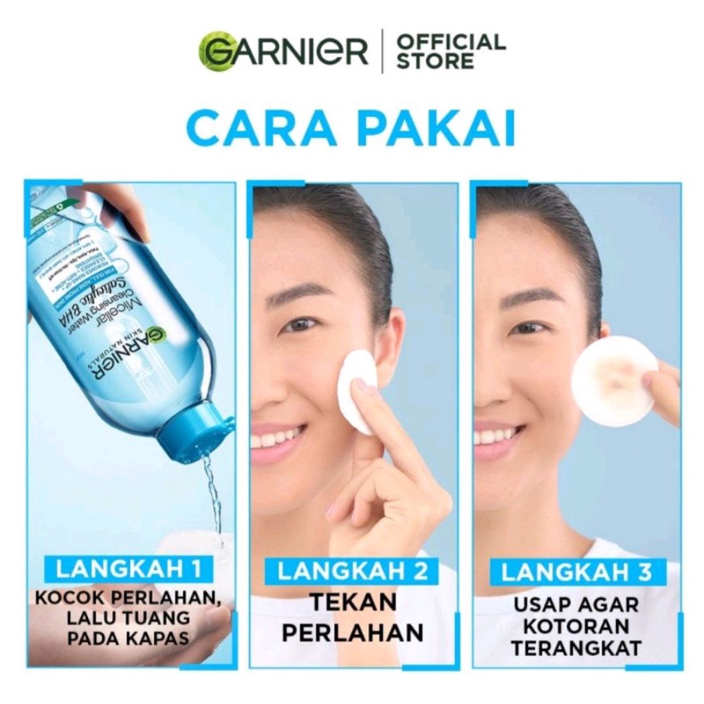 GARNIER MICELLAR WATER SALICYLIC BHA SKINCARE PEMBERSIH WAJAH 400ML