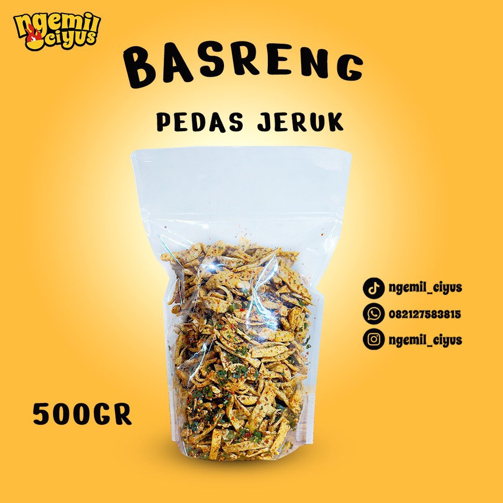 

basreng pedas daun jeruk 500gr basreng ngemil ciyus basreng viral