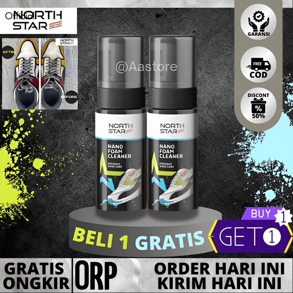 BELI 1gratis1 North Star - Nano Foam Cleaner pembersih sepatu kekinian ga perlu air