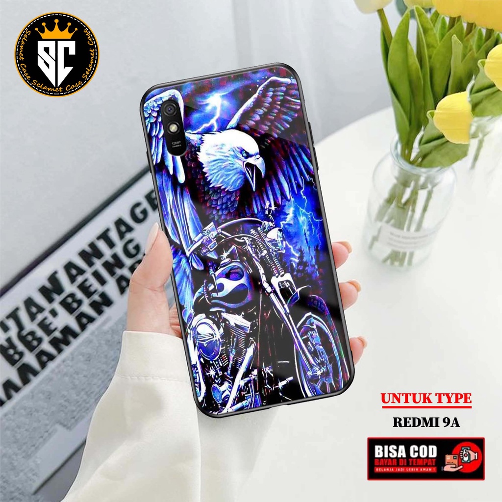 Case Xiaomi Redmi 9A Casing Xiaomi Redmi 9A Selamet Case [HRDN] Softcase Glass - Hardcase Glossy - C