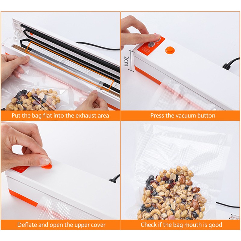 Orange Mesin Vacuum sealer Makanan Home Automatic Packing Machine