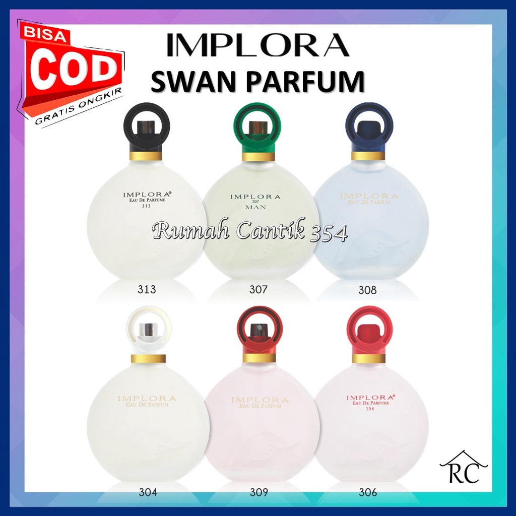 Implora Parfum Man Swan Series Rumah Cantik 354 Parfum / Body Mist Yang Memberikan kesegaran dan kesejukan Tahan Lama di Badan