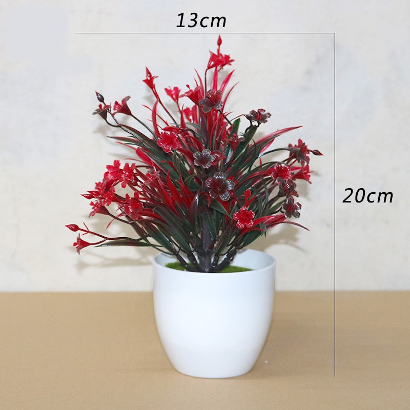 FYGALERY PT45 Pot Tanaman Hias Bunga Hias Plastik Ornamen Pot Bongsai Artificial Flower Decoration