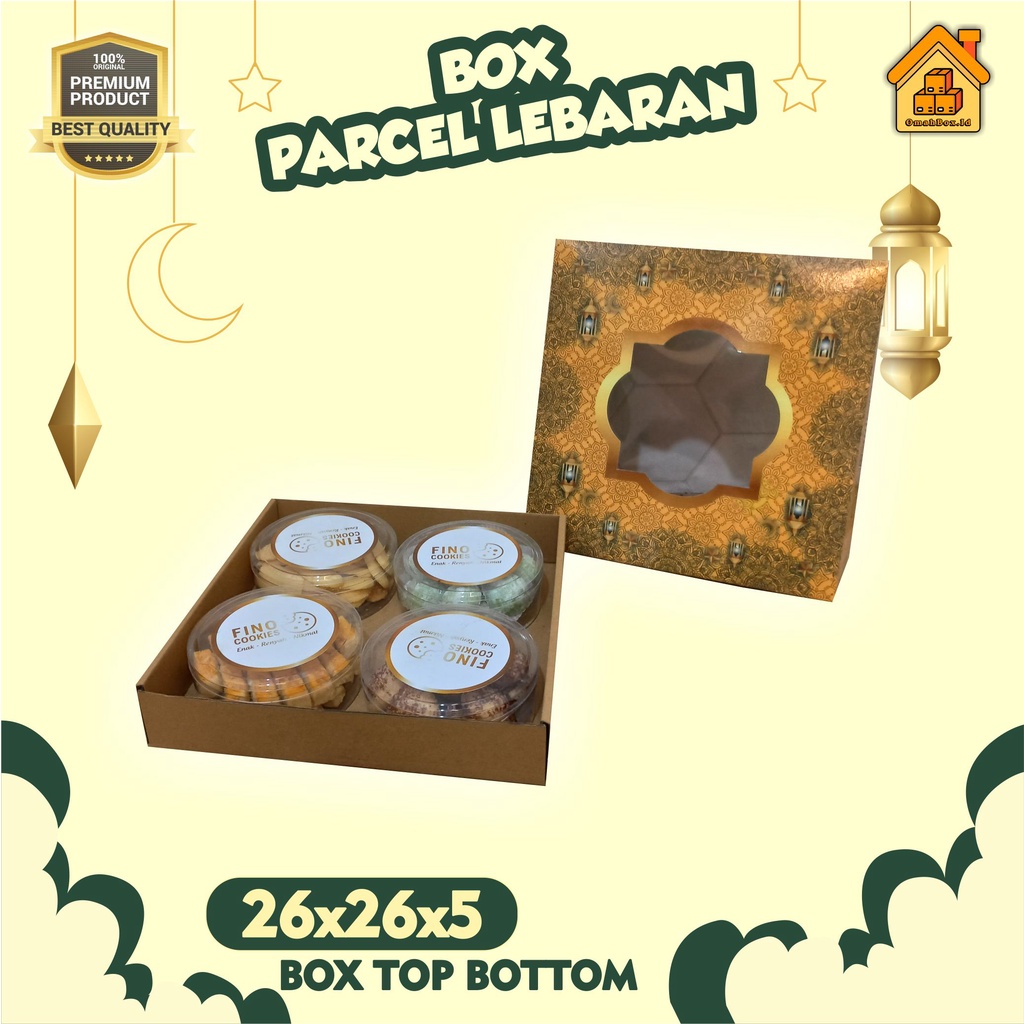 

Box Kuker Top Bottom 26x26x5 cm | Kuker isi 4 250Gram | Box TopBottom | BoxGift | Box sembako | BoxPacking | box Parcel Lebaran | box Idulfitri