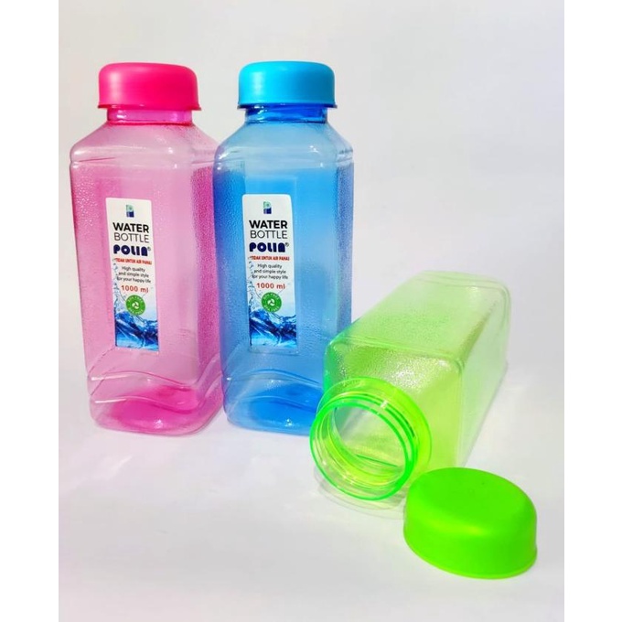 `````````] Botol Minum Plastik Kotak 1L/Botol Murah/Botol Minum Anak/Botol