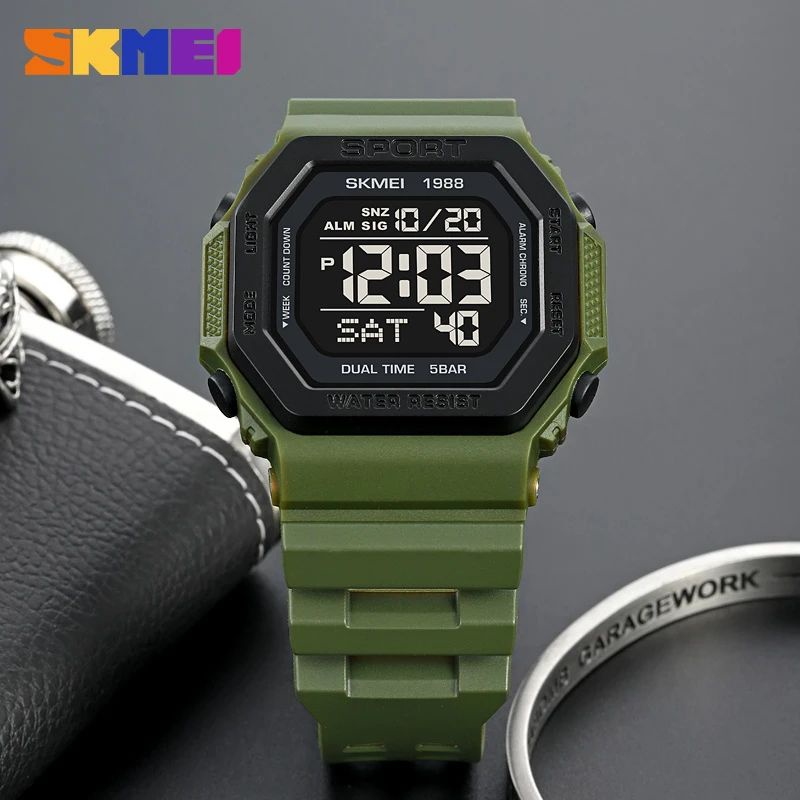 SKMEI 1988 Jam Tangan Pria Digital Sport Anti Air 5 Bar WATCHKITE WKOS