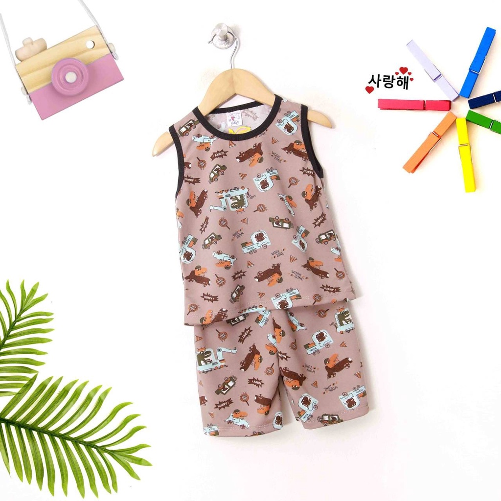 Setelan Singlet Anak laki-laki 1-9 Tahun / Setelan Singlet Anak Laki Laki Full Print / Setelan Singlet Anak Cowok/ Setelan Anak Full Print / Setelan Singlet Anak Full Motif Gambar