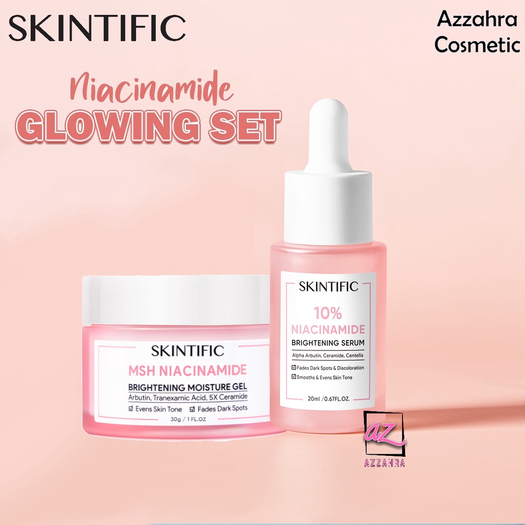 SKINTIFIC MSH Niacinamide | 10% Niacinamide Serum | Moisture Gel | Brightening | Basic Glowing Series | BPOM