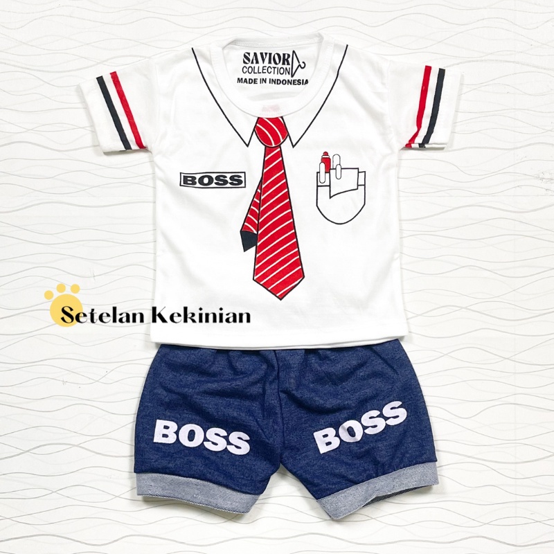 [SK] Set Anak Laki Laki Baju 3-12bln Tuxedo Rompi Dasi Boss Murah Set Baby Boy Setelan Bayi Cowok Hype